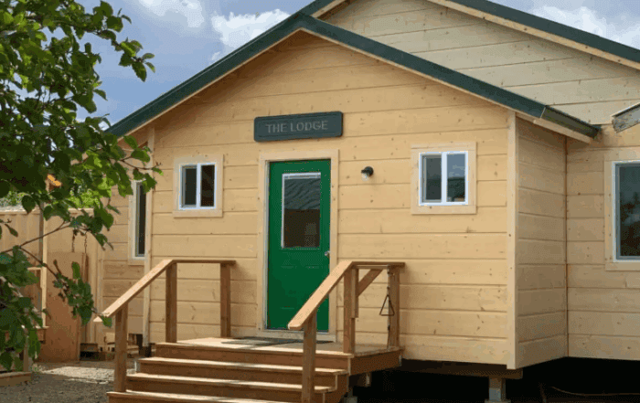 Silver salmon fishing lodge