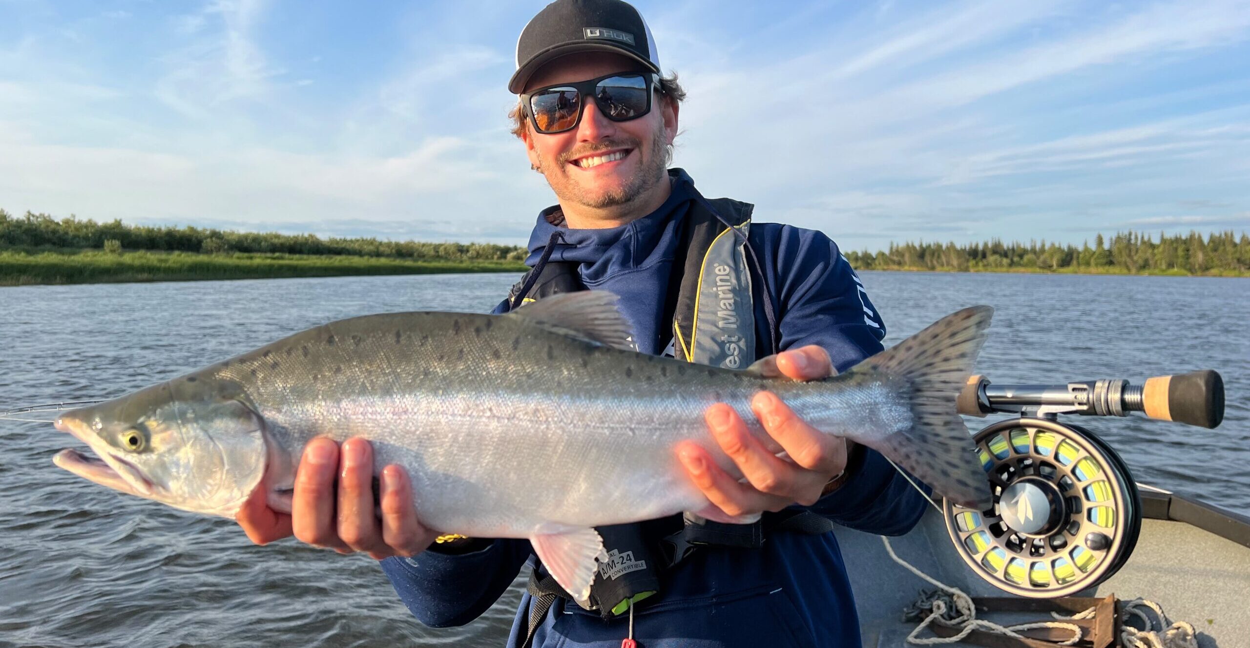 Salmon fly fishing on the Nushagak
