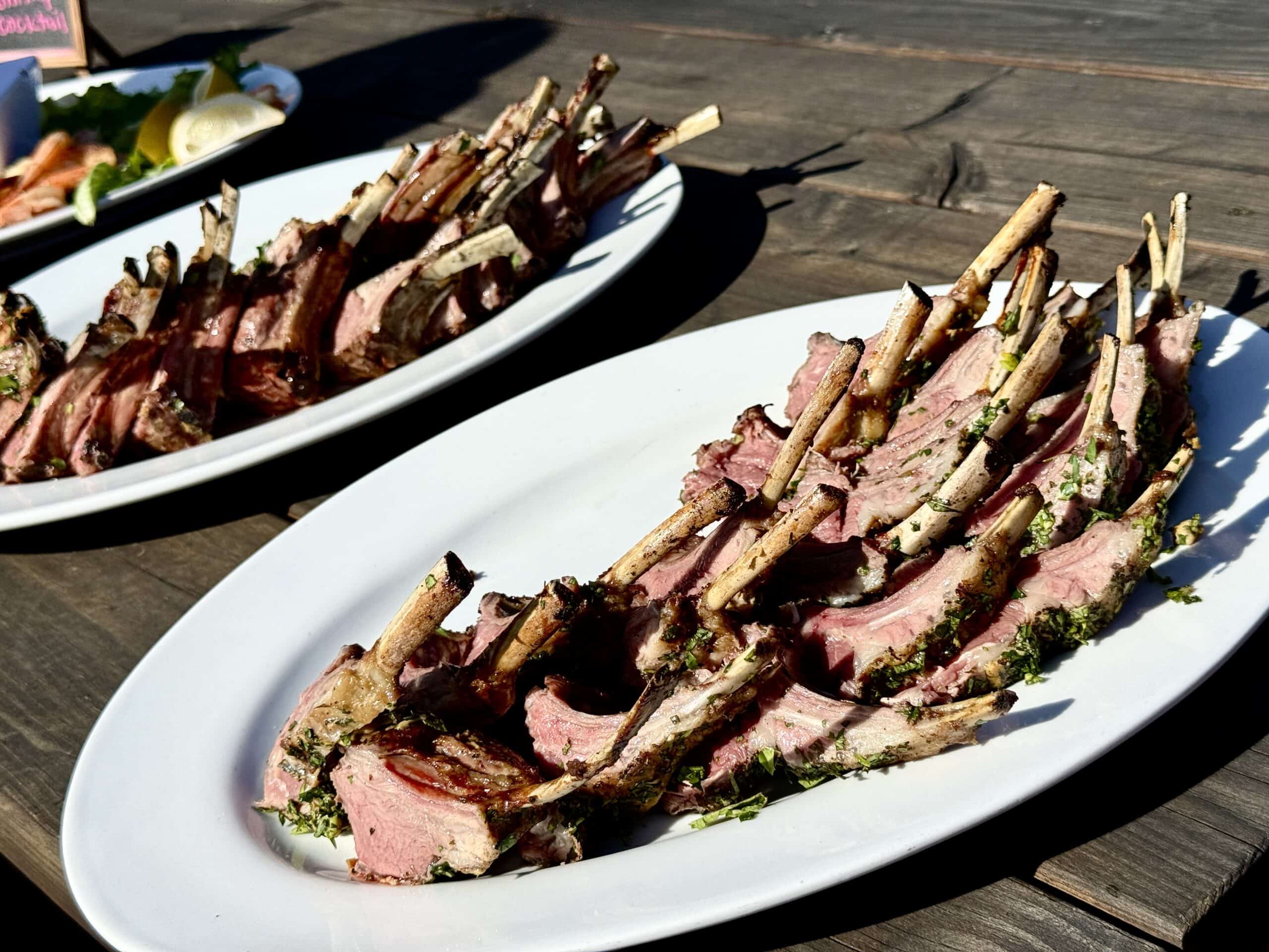 Rack of lamb plated